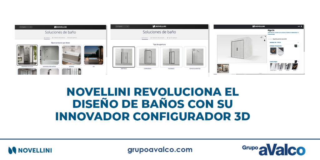 Novellini revoluciona el diseño de baños con su innovador configurador 3D
